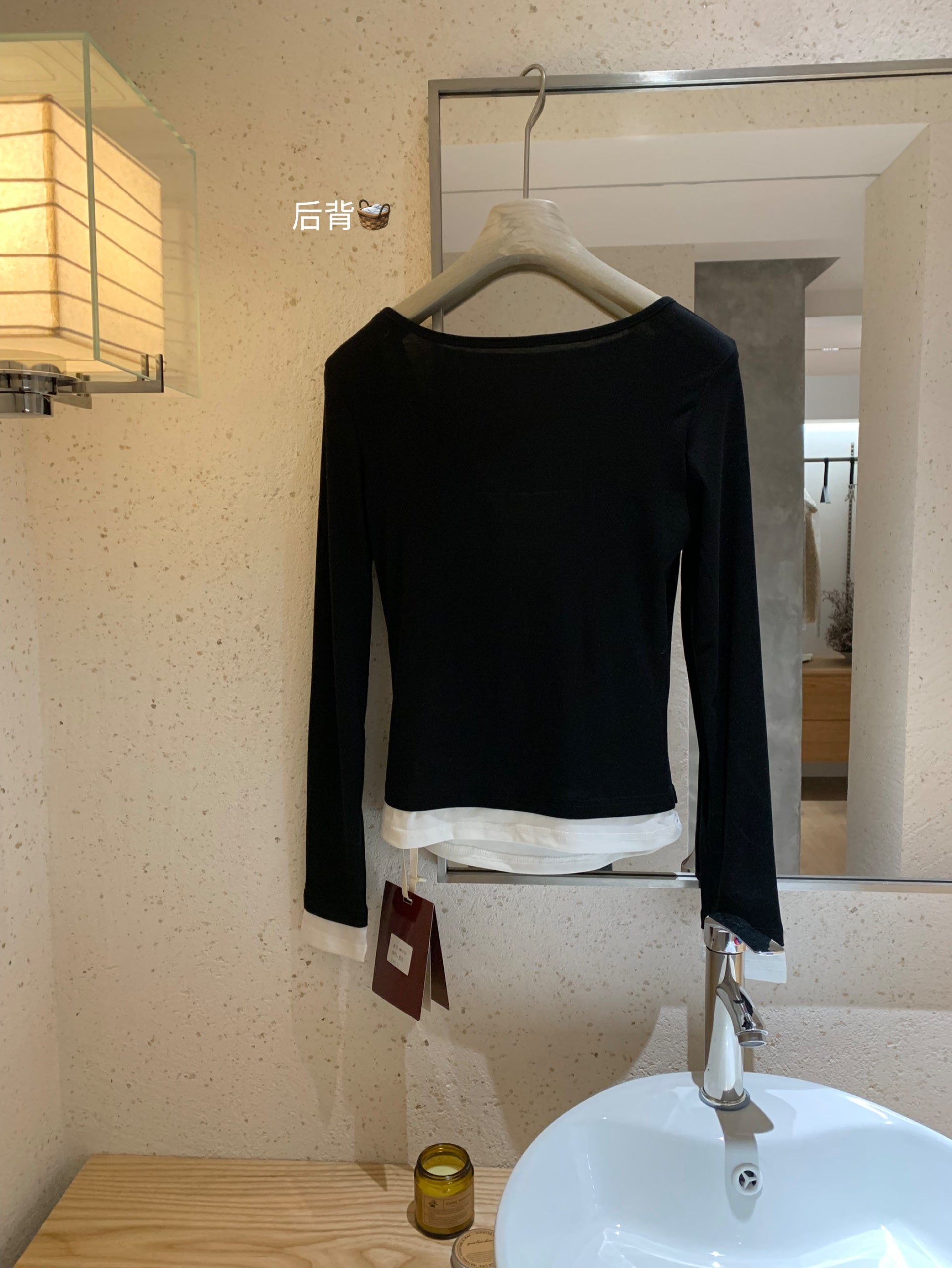 w8343#假两件上衣