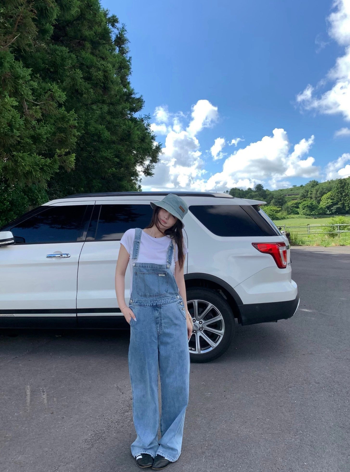 W8470#牛仔背带裤