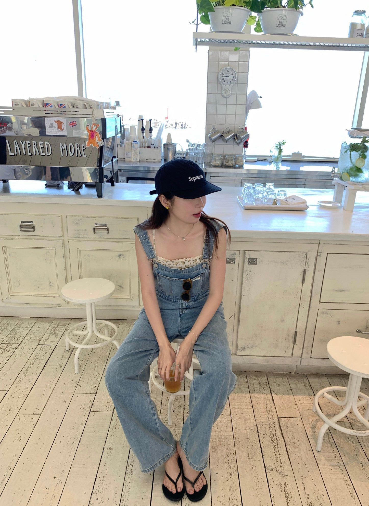 W8470#牛仔背带裤