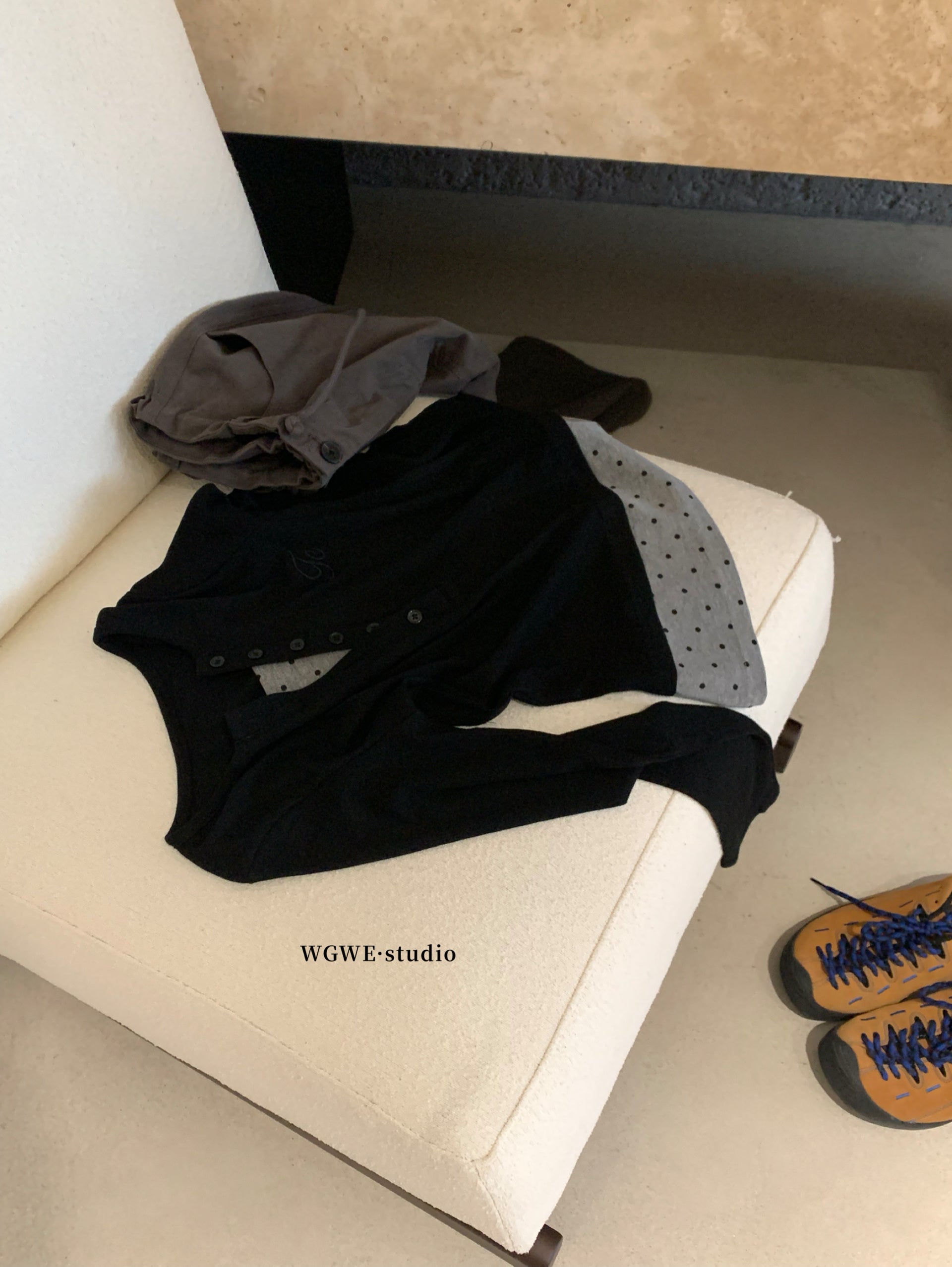 W8303#假两件上衣