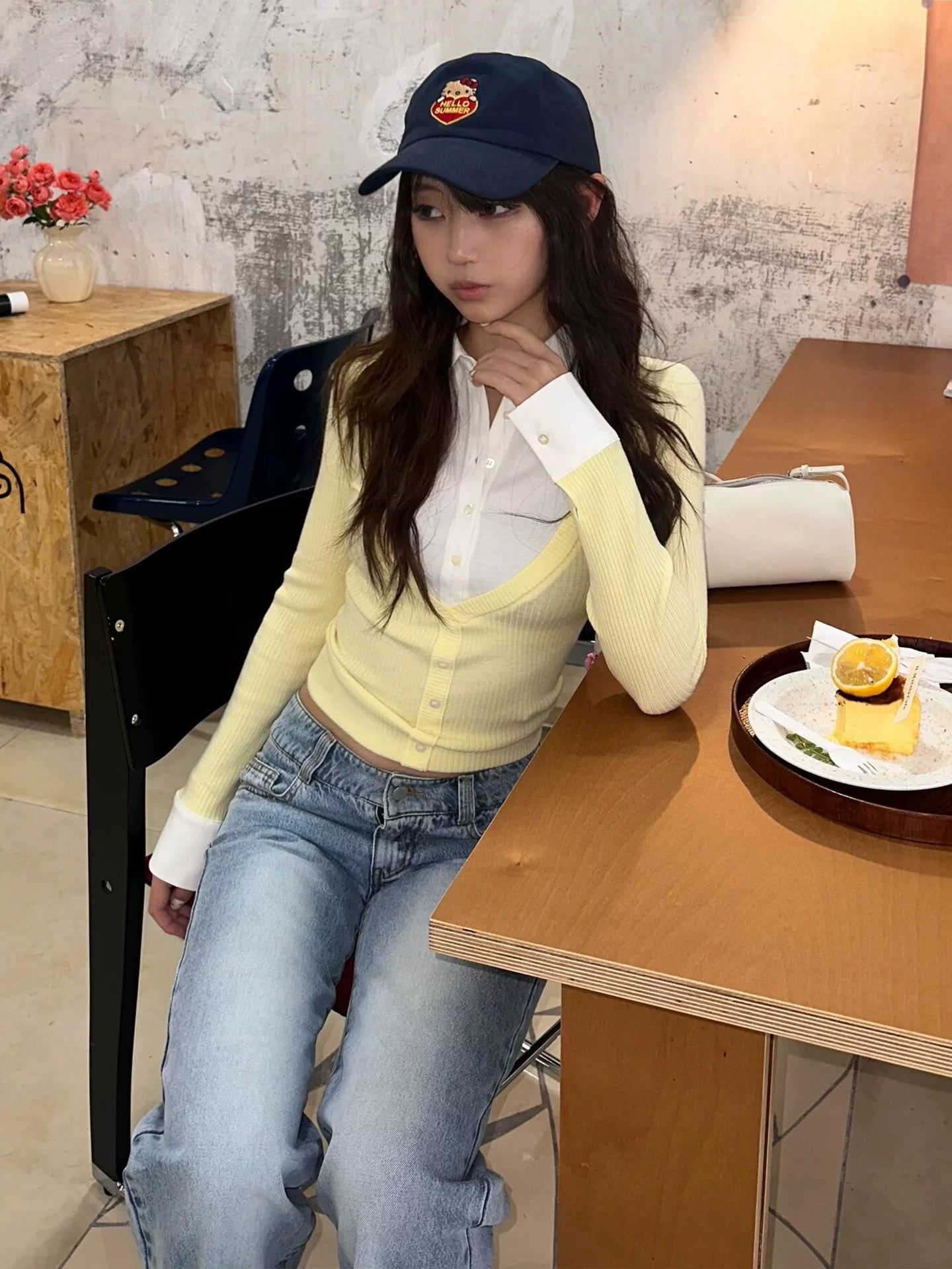 W8063#假两件上衣