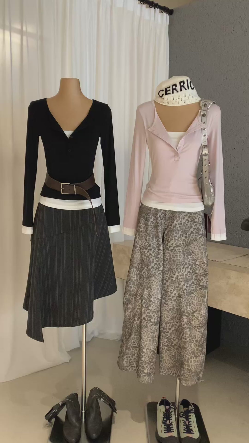 w8343#假两件上衣